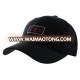 Hongxiong new design black 2d embroidery wholesale 6 panel baseball cap