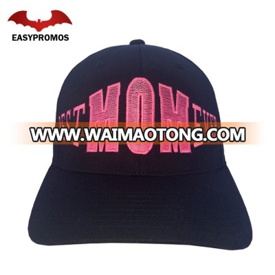 Baseball Cap closed back Adjustable Polo Style Plain Baseball Hat with 3D Embroidery Logo